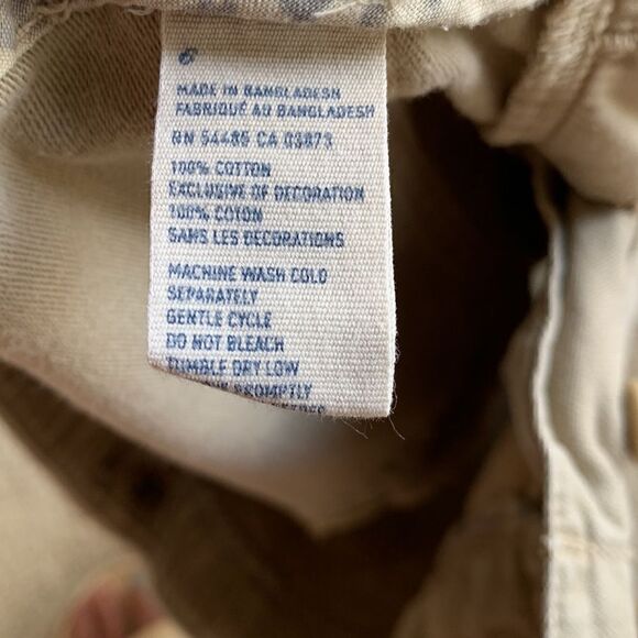 Vintage American Eagle Tan button fly, hiking cargo Shorts Raw Hem size 6 - Picture 8 of 8